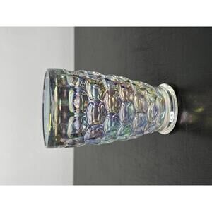 Federal Glass Yorktown Iridescent Moonglow Thumbprint Pattern (1) 12oz